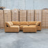 The Sienna Feather & Foam Modular Corner Lounge with Ottoman - Ochre