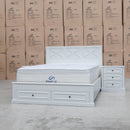 The Hampton Hardwood Queen Storage Bed available to purchase from Warehouse Furniture Clearance at our next sale event.