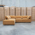 The Sienna Feather & Foam Modular Corner Lounge with Ottoman - Ochre