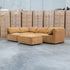 The Sienna Feather & Foam Modular Corner Lounge with Ottoman - Ochre