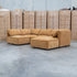 The Sienna Feather & Foam Modular Corner Lounge with Ottoman - Ochre