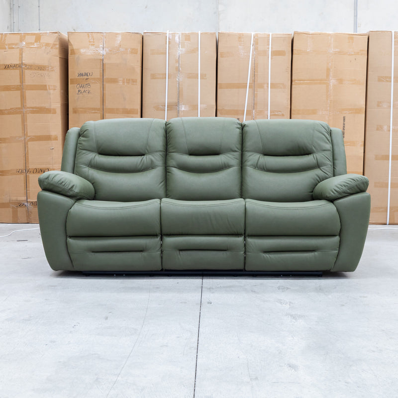 The Airlie Three Seat Electric Recliner Lounge - Moss