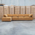 The Sienna Feather & Foam Modular Corner Lounge with Ottoman - Ochre