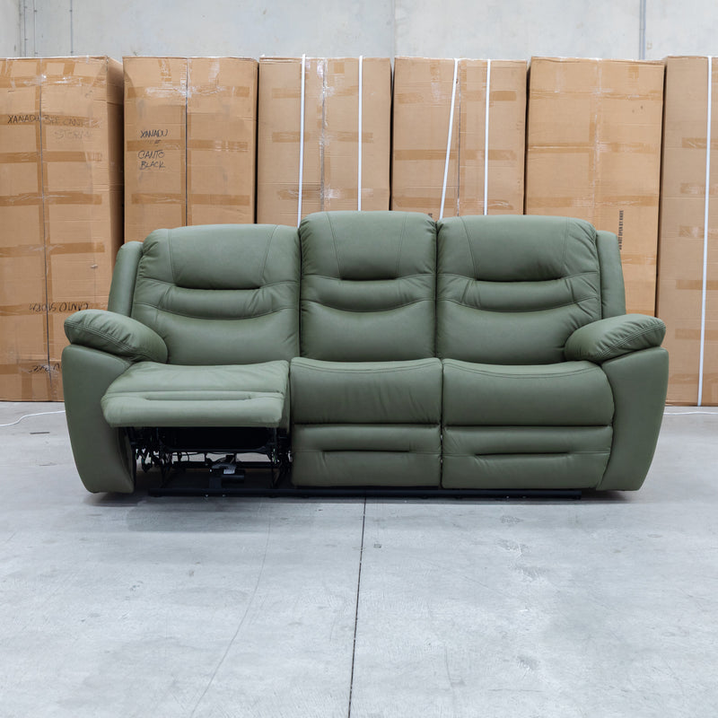 The Airlie Three Seat Electric Recliner Lounge - Moss