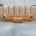 The Sienna Feather & Foam Modular Corner Lounge with Ottoman - Ochre