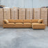 The Sienna Feather & Foam Modular Corner Lounge with Ottoman - Ochre