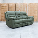 The Airlie Three Seat Electric Recliner Lounge - Moss available to purchase from Warehouse Furniture Clearance at our next sale event.