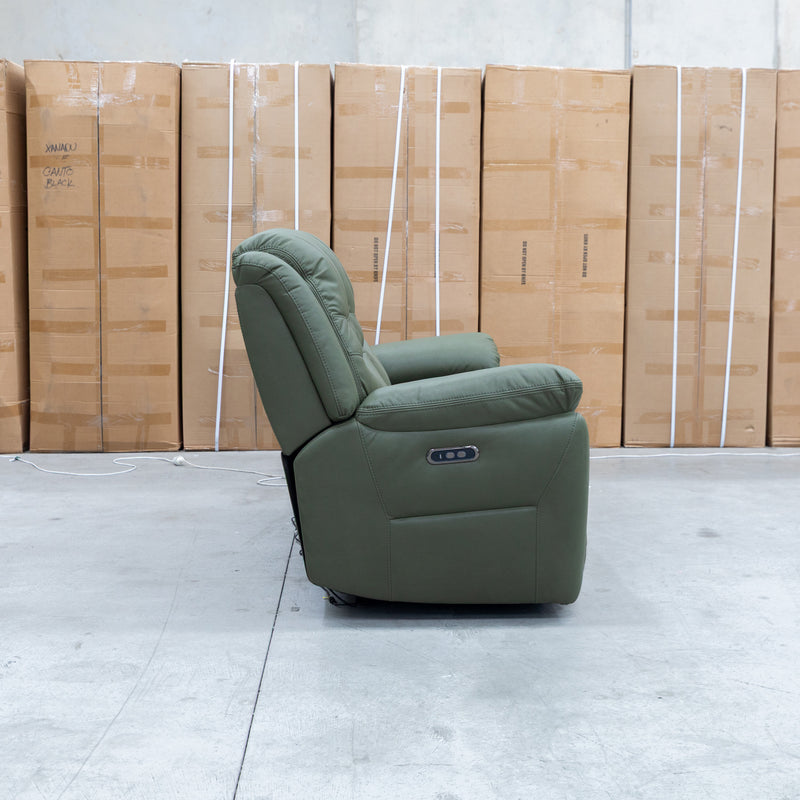 The Airlie Three Seat Electric Recliner Lounge - Moss