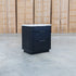 Province Three Drawer Bedside - Black & White Jazz Top