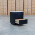 Province Three Drawer Bedside - Black & White Jazz Top