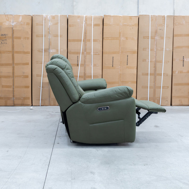 The Airlie Three Seat Electric Recliner Lounge - Moss