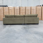 The Adelina Deep Seated Corner Lounge - Moss Green available to purchase from Warehouse Furniture Clearance at our next sale event.