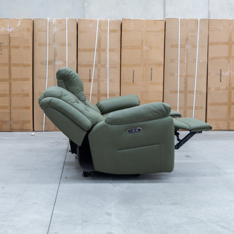 The Airlie Three Seat Electric Recliner Lounge - Moss