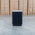 Province Three Drawer Bedside - Black & White Jazz Top