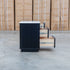 Province Three Drawer Bedside - Black & White Jazz Top