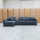 The Paige Reversible Chaise Lounge - Charcoal available to purchase from Warehouse Furniture Clearance at our next sale event.