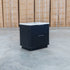 Province Two Drawer Bedside - Black & White Jazz Top