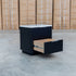 Province Two Drawer Bedside - Black & White Jazz Top