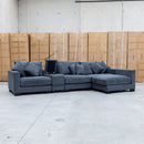 The Paige Reversible Chaise Lounge - Charcoal available to purchase from Warehouse Furniture Clearance at our next sale event.