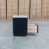 Province Two Drawer Bedside - Black & White Jazz Top