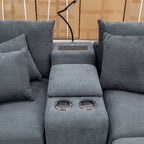 The Paige Reversible Chaise Lounge - Charcoal available to purchase from Warehouse Furniture Clearance at our next sale event.