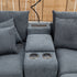 The Paige Reversible Chaise Lounge - Charcoal