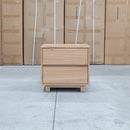 The Mandalay Mountain Ash 2 Drawer Bedside available to purchase from Warehouse Furniture Clearance at our next sale event.