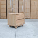 The Mandalay Mountain Ash 2 Drawer Bedside available to purchase from Warehouse Furniture Clearance at our next sale event.