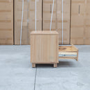 The Mandalay Mountain Ash 2 Drawer Bedside available to purchase from Warehouse Furniture Clearance at our next sale event.