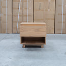 The Mandalay Mountain Ash Timber 1 Drawer Bedside available to purchase from Warehouse Furniture Clearance at our next sale event.