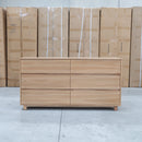 The Mandalay Mountain Ash Timber Six Drawer Dresser available to purchase from Warehouse Furniture Clearance at our next sale event.