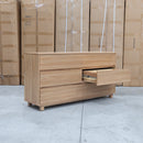 The Mandalay Mountain Ash Timber Six Drawer Dresser available to purchase from Warehouse Furniture Clearance at our next sale event.