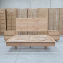 The Mandalay Mountain Ash Timber King Floating Bedframe available to purchase from Warehouse Furniture Clearance at our next sale event.