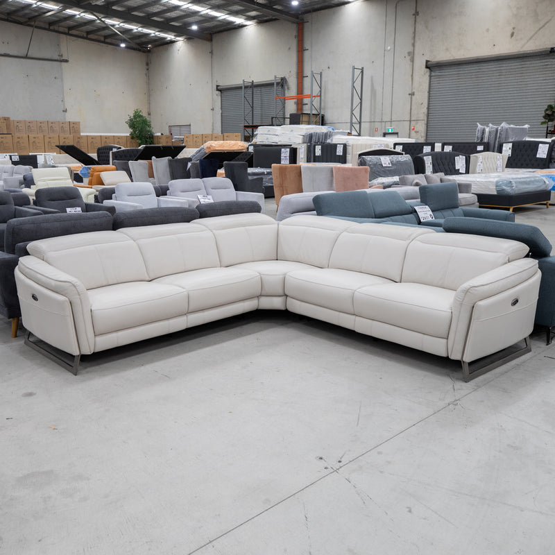 The High End Leather & Fabric Lounge Sample Clearance - In Store Only available to purchase from Warehouse Furniture Clearance at our next sale event.