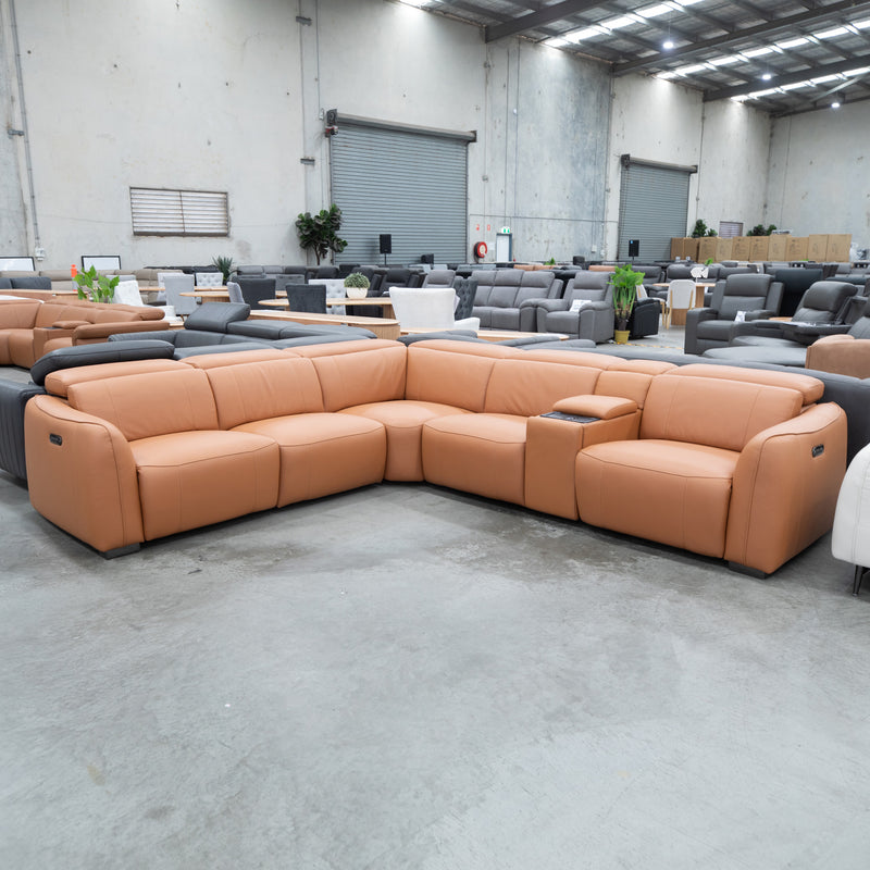 The High End Leather & Fabric Lounge Sample Clearance - In Store Only available to purchase from Warehouse Furniture Clearance at our next sale event.