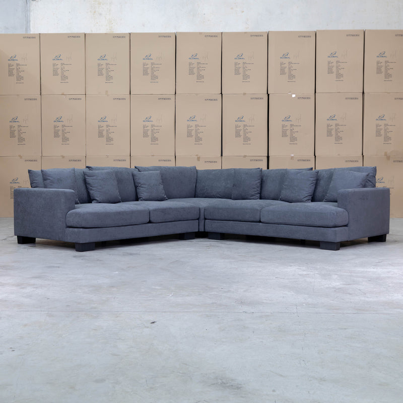 Adelina Deep Seated Corner Lounge - Lux Miss Charocal - Warehouse Furniture Clearance