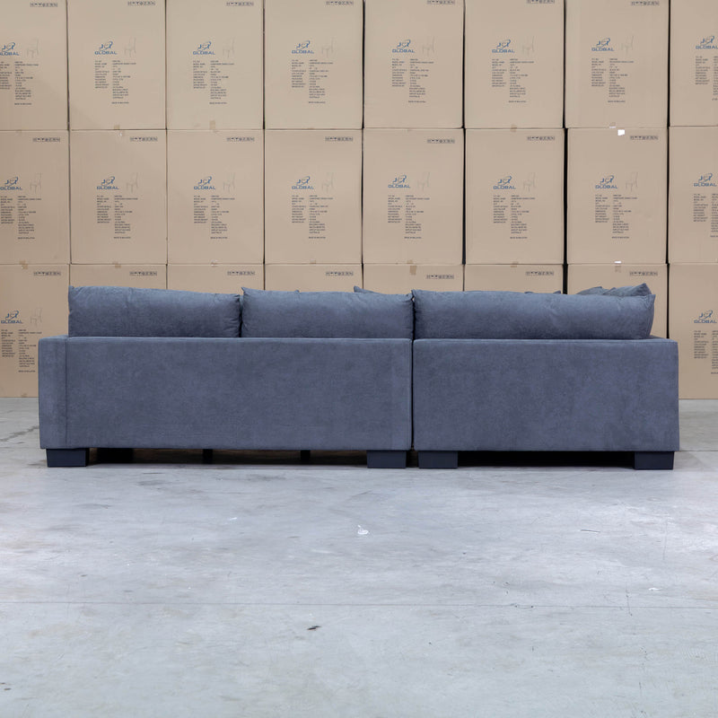 Adelina Deep Seated Corner Lounge - Lux Miss Charocal - Warehouse Furniture Clearance