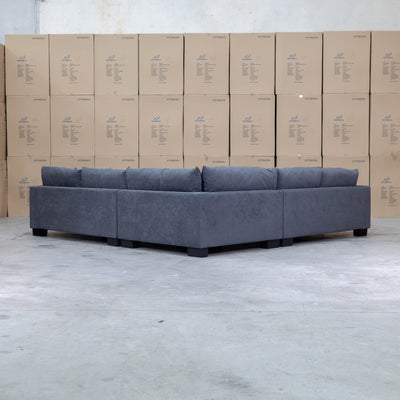 The Adelina Deep Seated Corner Lounge - Miss Charcoal available to purchase from Warehouse Furniture Clearance at our next sale event.