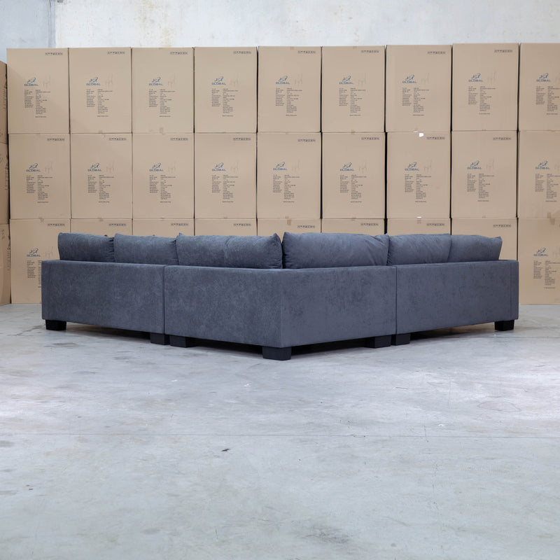 Adelina Deep Seated Corner Lounge - Lux Miss Charocal - Warehouse Furniture Clearance