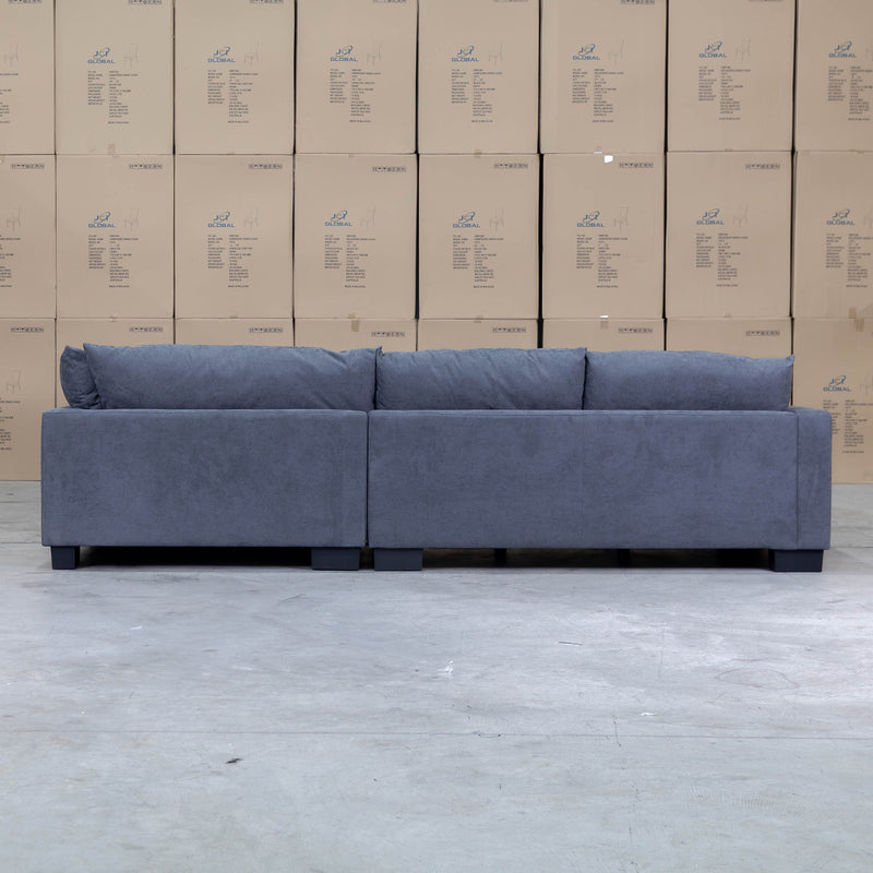 Adelina Deep Seated Corner Lounge - Lux Miss Charocal - Warehouse Furniture Clearance