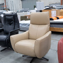 The Ayla Electric Recliner Armchair - Wheat Leather - Floor Stock As Is available to purchase from Warehouse Furniture Clearance at our next sale event.