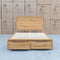 The Newfarm Distressed Oak Queen Storage Bed available to purchase from Warehouse Furniture Clearance at our next sale event.