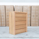 Noah 5 Drawer Hardwood Tallboy - Natural - Warehouse Furniture Clearance