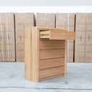 Noah 5 Drawer Hardwood Tallboy - Natural - Warehouse Furniture Clearance