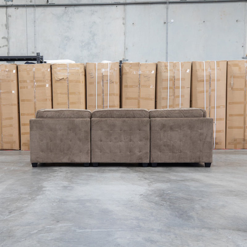 The Nobu Modular Corner Lounge with Ottoman - Chocolate