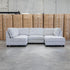 The Nobu Modular Corner Lounge with Ottoman - Oat