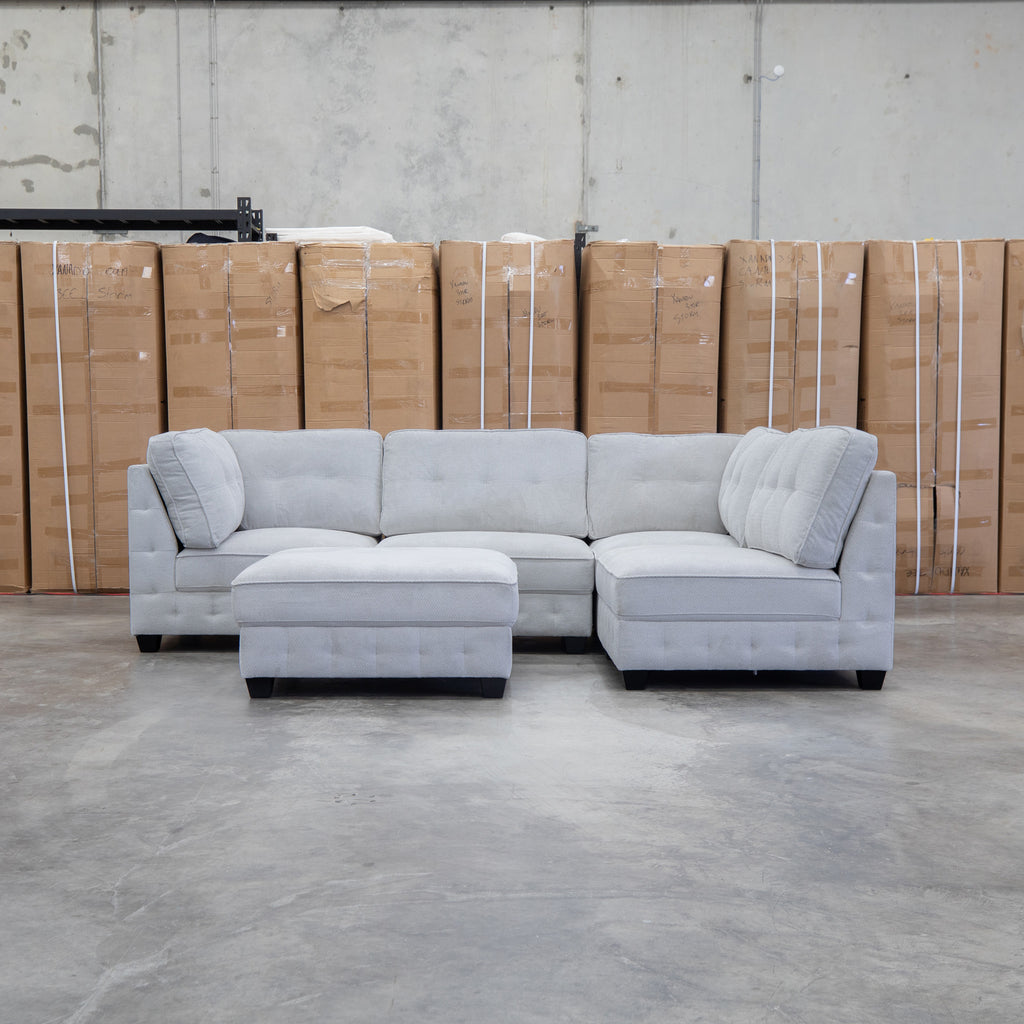 The Nobu Modular Corner Lounge with Ottoman - Oat - PRE ORDER Available After 5th November available to purchase from Warehouse Furniture Clearance at our next sale event.