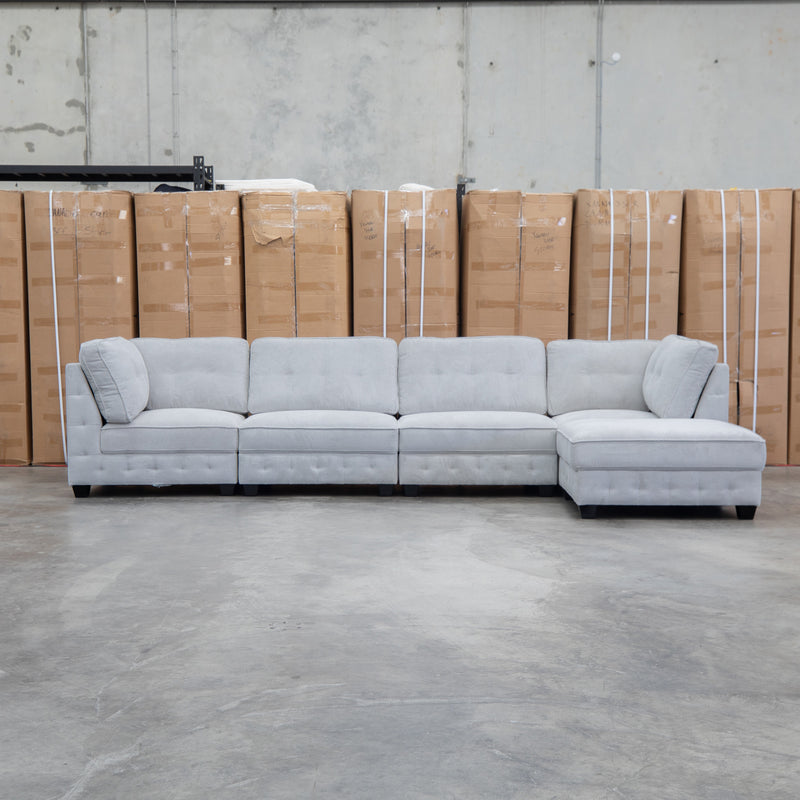 The Nobu Modular Corner Lounge with Ottoman - Oat