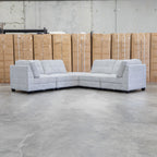 The Nobu Modular Corner Lounge with Ottoman - Oat - PRE ORDER Available After 5th November available to purchase from Warehouse Furniture Clearance at our next sale event.