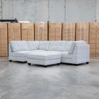 The Nobu Modular Corner Lounge with Ottoman - Oat - PRE ORDER Available After 5th November available to purchase from Warehouse Furniture Clearance at our next sale event.